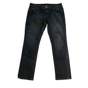 Levis 524 Too Superlow Jeans Stretch Blue Dark Wash Womens 15 Medium EUC